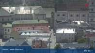 Archiv Foto Webcam Passau: Panoramablick auf Donau, Ortspitze und Altstadt 13:00