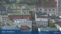 Archiv Foto Webcam Passau: Panoramablick auf Donau, Ortspitze und Altstadt 08:00