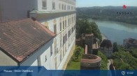 Archiv Foto Webcam Passau: Panoramablick auf Donau, Ortspitze und Altstadt 11:00