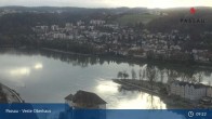 Archiv Foto Webcam Passau: Panoramablick auf Donau, Ortspitze und Altstadt 09:00