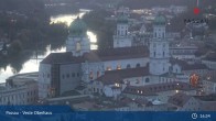 Archiv Foto Webcam Passau: Panoramablick auf Donau, Ortspitze und Altstadt 20:00