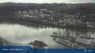 Archiv Foto Webcam Passau: Panoramablick auf Donau, Ortspitze und Altstadt 08:00