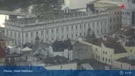 Archiv Foto Webcam Passau: Panoramablick auf Donau, Ortspitze und Altstadt 14:00