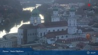 Archiv Foto Webcam Passau: Panoramablick auf Donau, Ortspitze und Altstadt 16:00