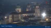 Archiv Foto Webcam Passau: Panoramablick auf Donau, Ortspitze und Altstadt 16:00