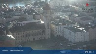 Archiv Foto Webcam Passau: Panoramablick auf Donau, Ortspitze und Altstadt 14:00