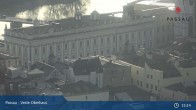 Archiv Foto Webcam Passau: Panoramablick auf Donau, Ortspitze und Altstadt 14:00