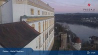 Archiv Foto Webcam Passau: Panoramablick auf Donau, Ortspitze und Altstadt 16:00