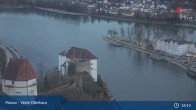 Archiv Foto Webcam Passau: Panoramablick auf Donau, Ortspitze und Altstadt 00:00