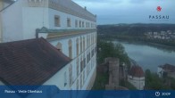 Archiv Foto Webcam Passau: Panoramablick auf Donau, Ortspitze und Altstadt 00:00