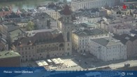 Archiv Foto Webcam Passau: Panoramablick auf Donau, Ortspitze und Altstadt 16:00