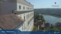 Archiv Foto Webcam Passau: Panoramablick auf Donau, Ortspitze und Altstadt 10:00