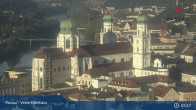 Archiv Foto Webcam Passau: Panoramablick auf Donau, Ortspitze und Altstadt 06:00
