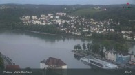 Archiv Foto Webcam Passau: Panoramablick auf Donau, Ortspitze und Altstadt 00:00