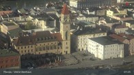 Archiv Foto Webcam Passau: Panoramablick auf Donau, Ortspitze und Altstadt 06:00