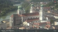 Archiv Foto Webcam Passau: Panoramablick auf Donau, Ortspitze und Altstadt 10:00
