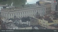 Archiv Foto Webcam Passau: Panoramablick auf Donau, Ortspitze und Altstadt 12:00