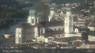 Archiv Foto Webcam Passau: Panoramablick auf Donau, Ortspitze und Altstadt 06:00