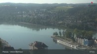 Archiv Foto Webcam Passau: Panoramablick auf Donau, Ortspitze und Altstadt 07:00