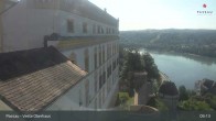 Archiv Foto Webcam Passau: Panoramablick auf Donau, Ortspitze und Altstadt 08:00