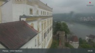 Archiv Foto Webcam Passau: Panoramablick auf Donau, Ortspitze und Altstadt 08:00