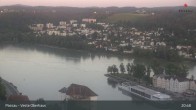 Archiv Foto Webcam Passau: Panoramablick auf Donau, Ortspitze und Altstadt 02:00