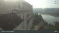 Archiv Foto Webcam Passau: Panoramablick auf Donau, Ortspitze und Altstadt 07:00