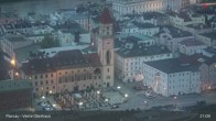 Archiv Foto Webcam Passau: Panoramablick auf Donau, Ortspitze und Altstadt 20:00