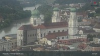 Archiv Foto Webcam Passau: Panoramablick auf Donau, Ortspitze und Altstadt 06:00