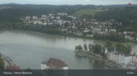Archiv Foto Webcam Passau: Panoramablick auf Donau, Ortspitze und Altstadt 14:00
