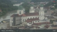 Archiv Foto Webcam Passau: Panoramablick auf Donau, Ortspitze und Altstadt 16:00