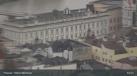 Archiv Foto Webcam Passau: Panoramablick auf Donau, Ortspitze und Altstadt 18:00