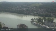 Archiv Foto Webcam Passau: Panoramablick auf Donau, Ortspitze und Altstadt 10:00