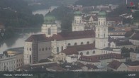 Archiv Foto Webcam Passau: Panoramablick auf Donau, Ortspitze und Altstadt 04:00