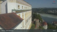 Archiv Foto Webcam Passau: Panoramablick auf Donau, Ortspitze und Altstadt 14:00
