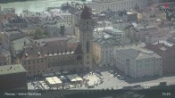 Archiv Foto Webcam Passau: Panoramablick auf Donau, Ortspitze und Altstadt 14:00
