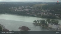Archiv Foto Webcam Passau: Panoramablick auf Donau, Ortspitze und Altstadt 07:00