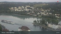 Archiv Foto Webcam Passau: Panoramablick auf Donau, Ortspitze und Altstadt 02:00