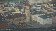 Archiv Foto Webcam Passau: Panoramablick auf Donau, Ortspitze und Altstadt 04:00