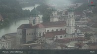 Archiv Foto Webcam Passau: Panoramablick auf Donau, Ortspitze und Altstadt 16:00