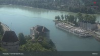 Archiv Foto Webcam Passau: Panoramablick auf Donau, Ortspitze und Altstadt 08:00