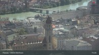 Archiv Foto Webcam Passau: Panoramablick auf Donau, Ortspitze und Altstadt 14:00