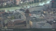 Archiv Foto Webcam Passau: Panoramablick auf Donau, Ortspitze und Altstadt 16:00