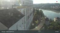 Archiv Foto Webcam Passau: Panoramablick auf Donau, Ortspitze und Altstadt 06:00