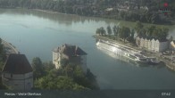 Archiv Foto Webcam Passau: Panoramablick auf Donau, Ortspitze und Altstadt 07:00