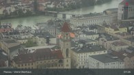 Archiv Foto Webcam Passau: Panoramablick auf Donau, Ortspitze und Altstadt 06:00