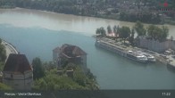 Archiv Foto Webcam Passau: Panoramablick auf Donau, Ortspitze und Altstadt 10:00