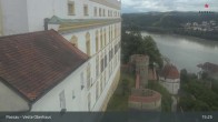 Archiv Foto Webcam Passau: Panoramablick auf Donau, Ortspitze und Altstadt 14:00