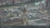 Archiv Foto Webcam Passau: Panoramablick auf Donau, Ortspitze und Altstadt 14:00