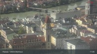 Archiv Foto Webcam Passau: Panoramablick auf Donau, Ortspitze und Altstadt 10:00
